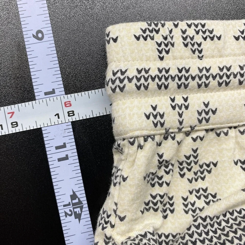 Kate Quinn Pajama Pants Womens Large Ivory Fair Isle Bamboo‎ Lounge Christmas